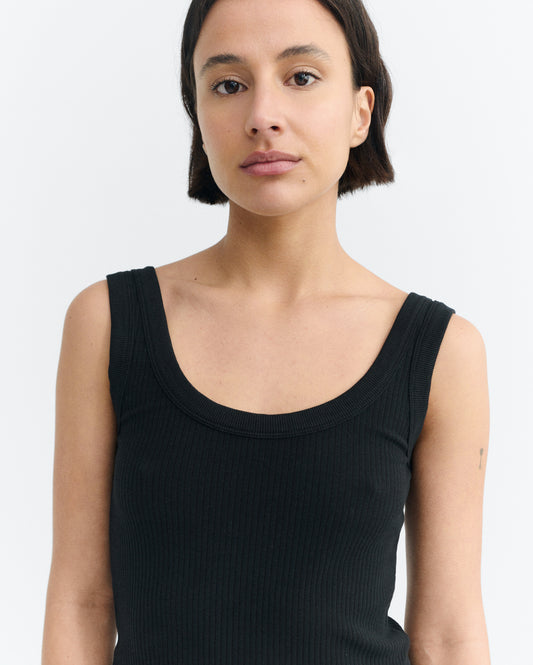Top rib negro Julia sostenible - 4