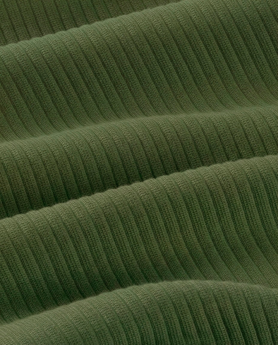 Top rib verde Julia sostenible silueta - 2