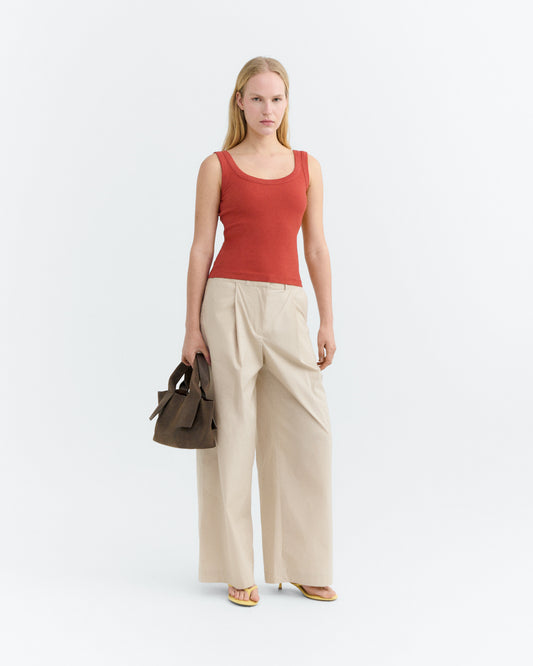 Top rib rojo Julia sostenible - 1