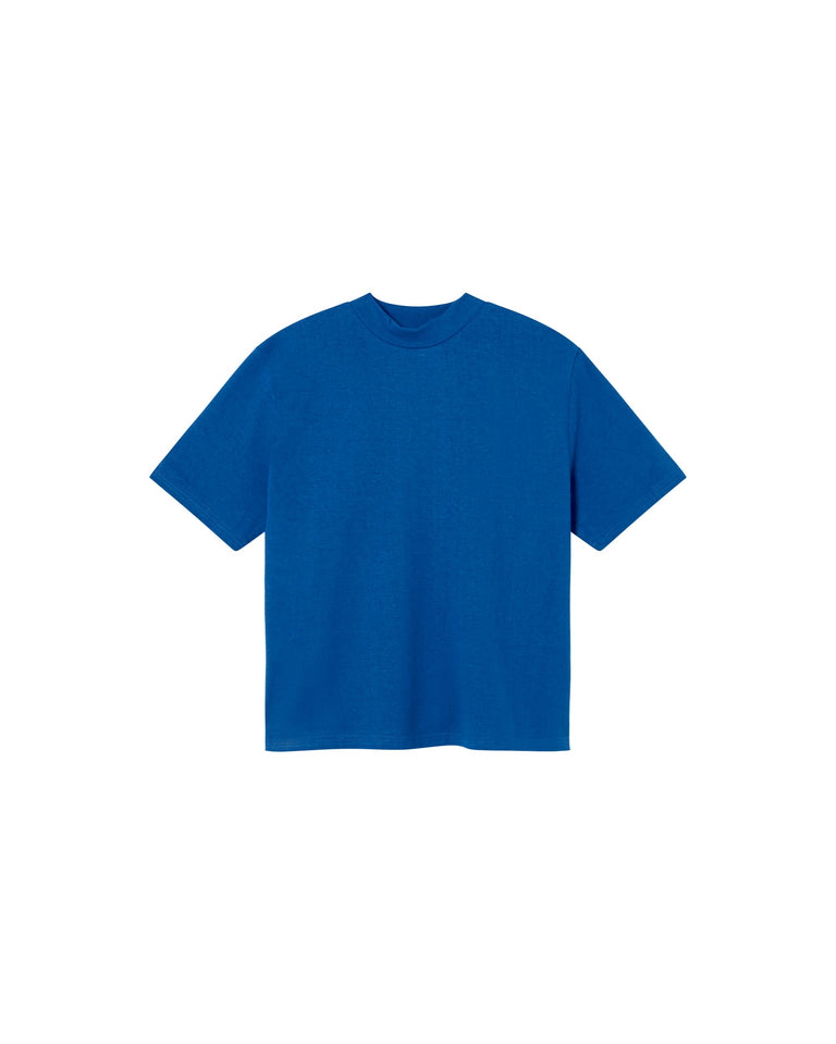 Camiseta gruesa azul hemp Aidin sostenible-foto silueta5
