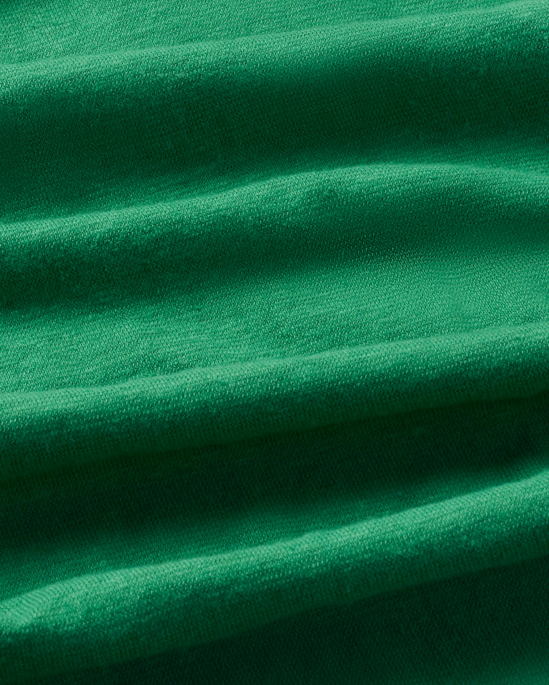 Camiseta verde hemp Regina sostenible -silueta2