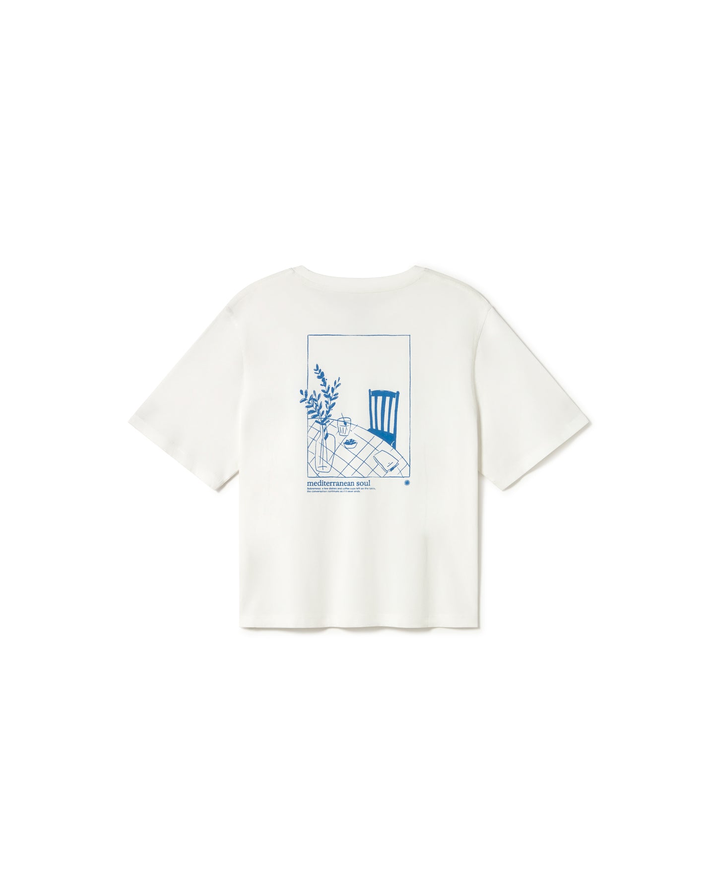 Camiseta blanca sobremesa Lucia sostenible - silueta 3