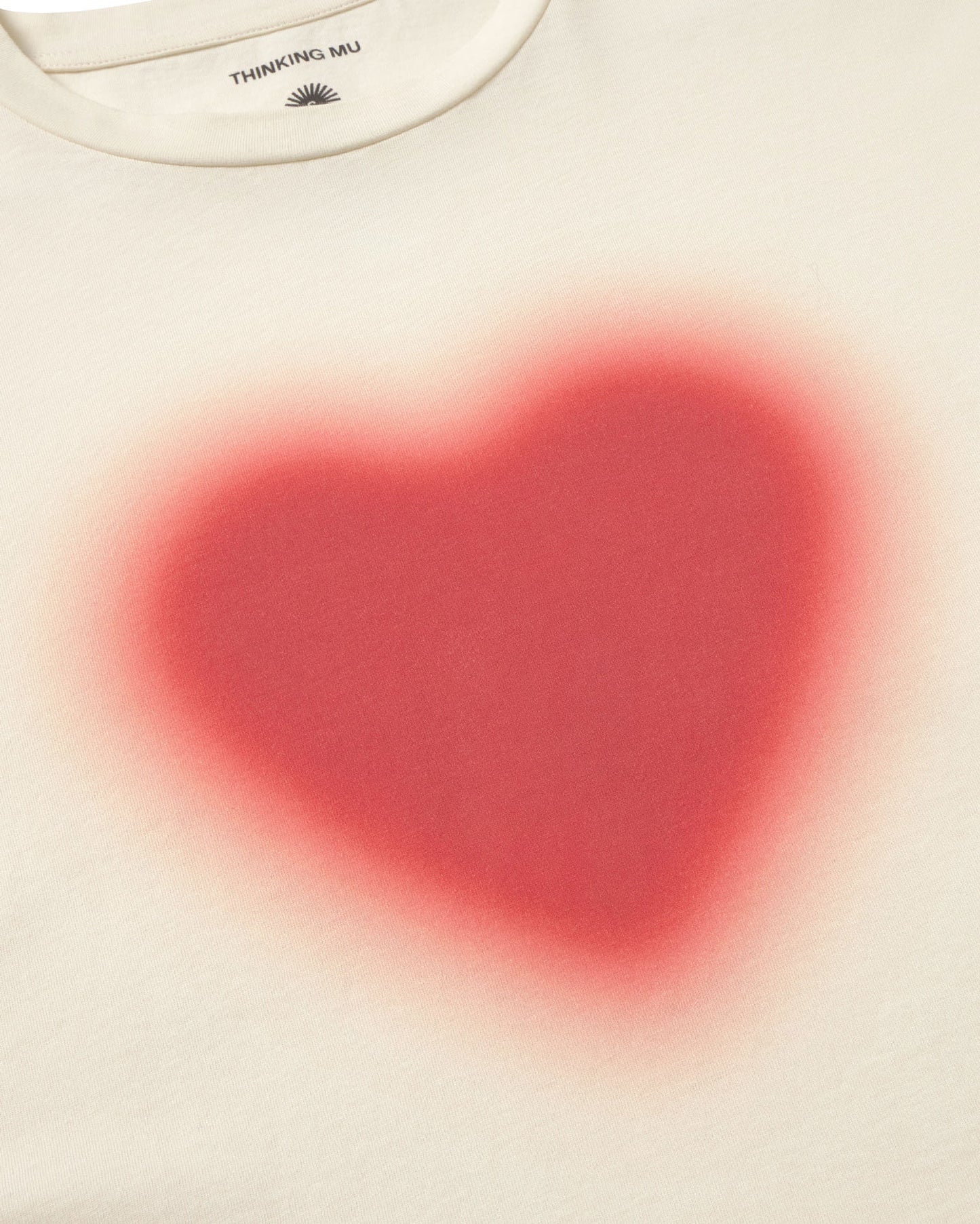 Camiseta manga larga blanca blurry heart Emily sostenible silueta - 2