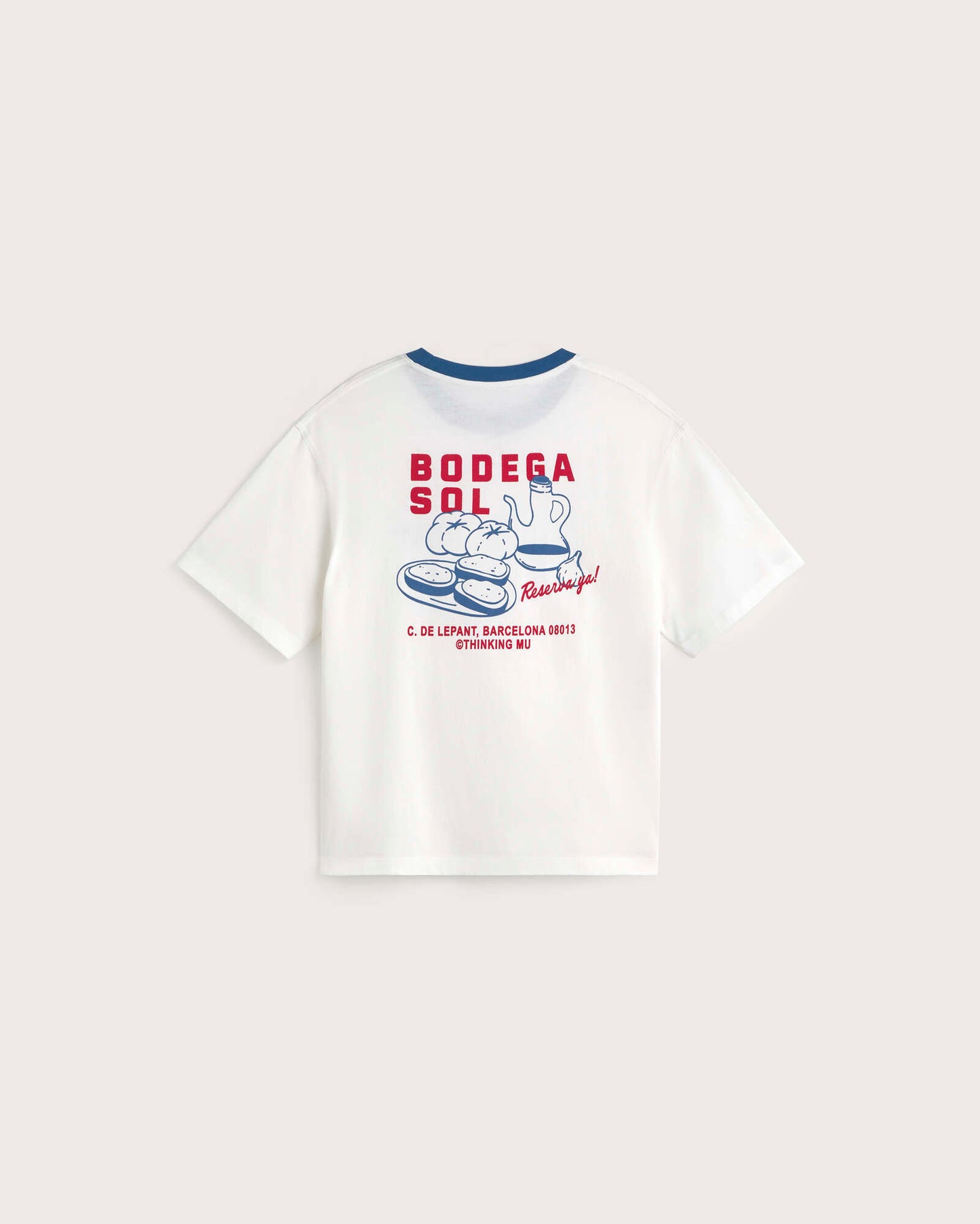 Camiseta contraste azul bodega sol Lucia sostenible silueta - 3