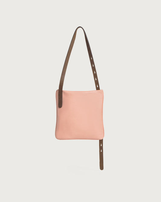 Bolso hombro rosa piel Bonbon sostenible - silueta 2
