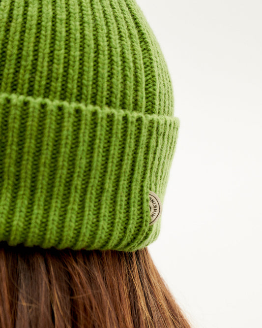 Gorro verde claro lana Amor Beanie sostenible-2