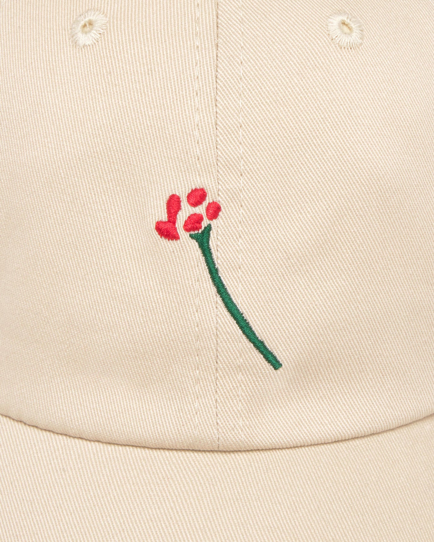 Gorra cruda bordada Flower TM Chris sostenible silueta - 4