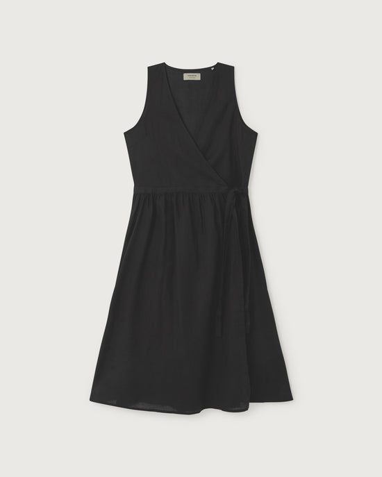Vestido amapola negro sustainable clothing outlet-silueta