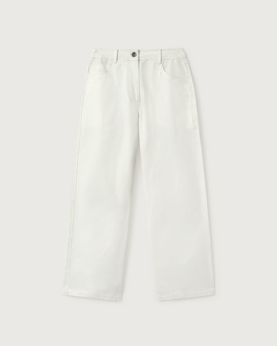 Pantalones elephant blanco sustainable clothing outlet-silueta