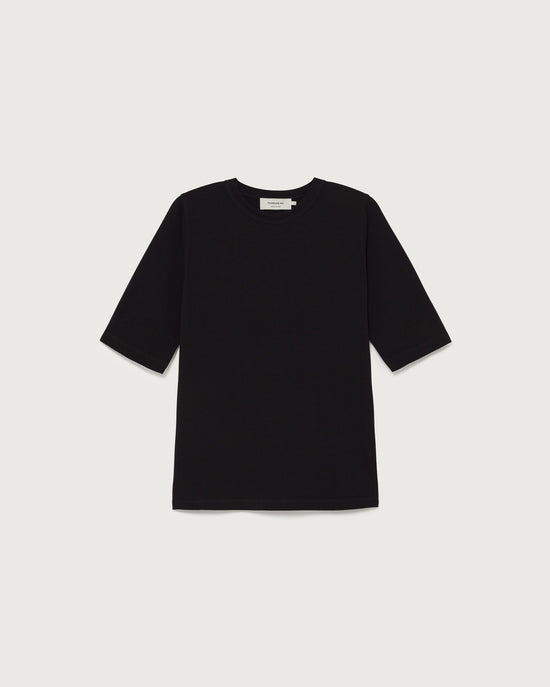 Camiseta virginia negra sustainable clothing outlet-silueta