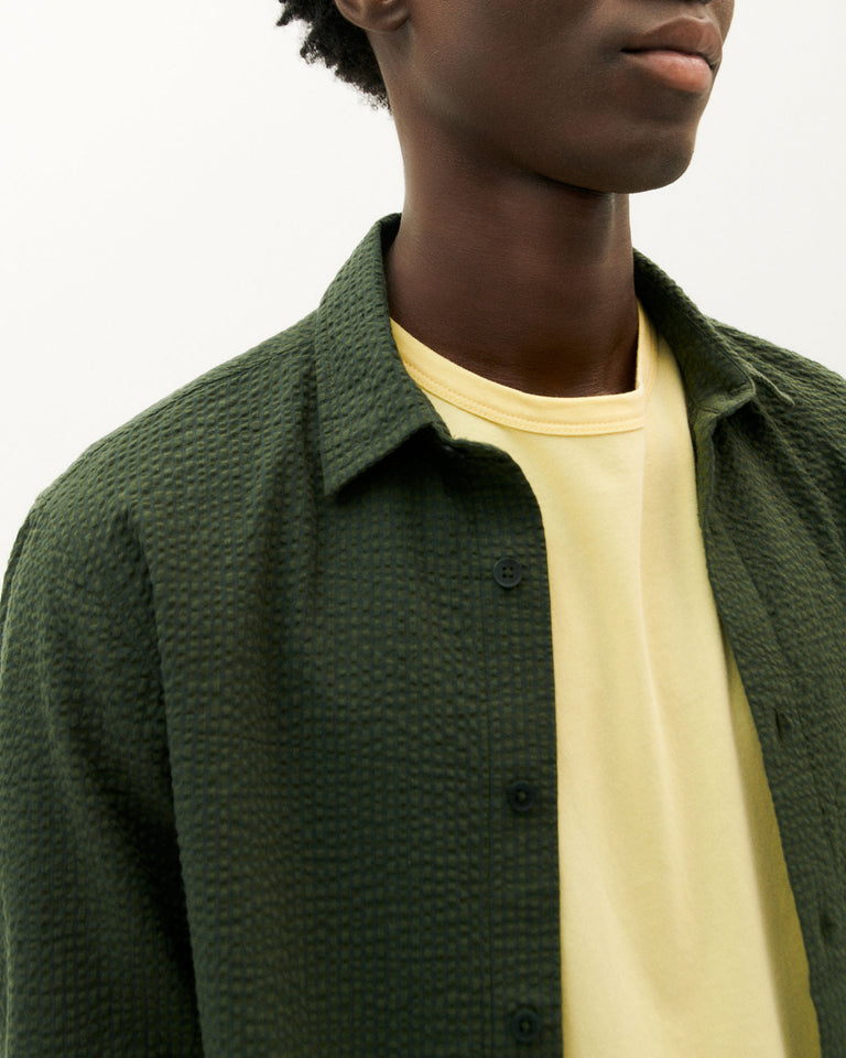 Camisa verde Seersucker Thomas-4