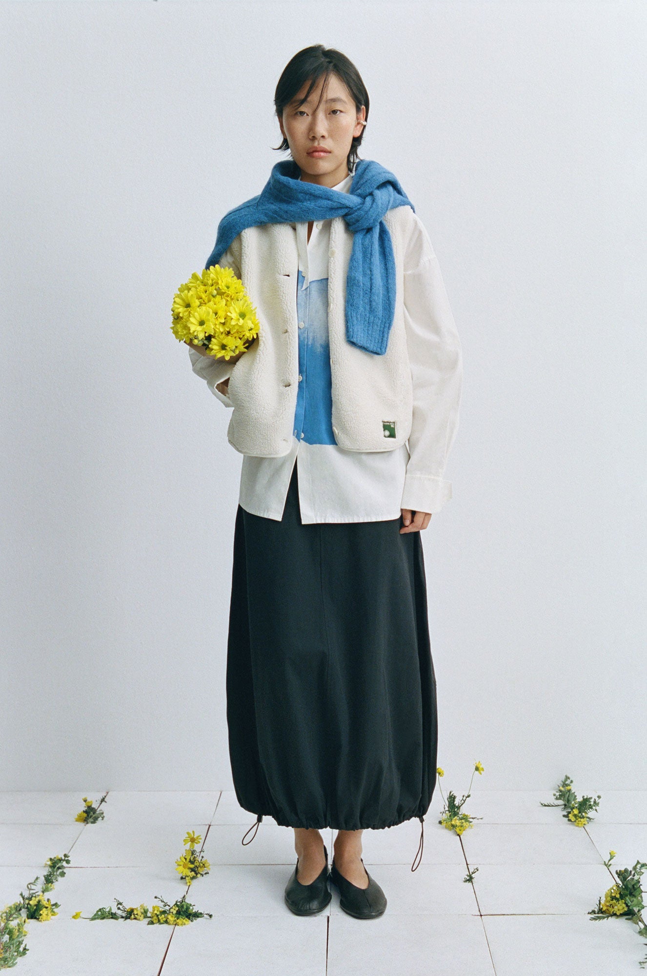 Ecru Fleece-Weste Jay