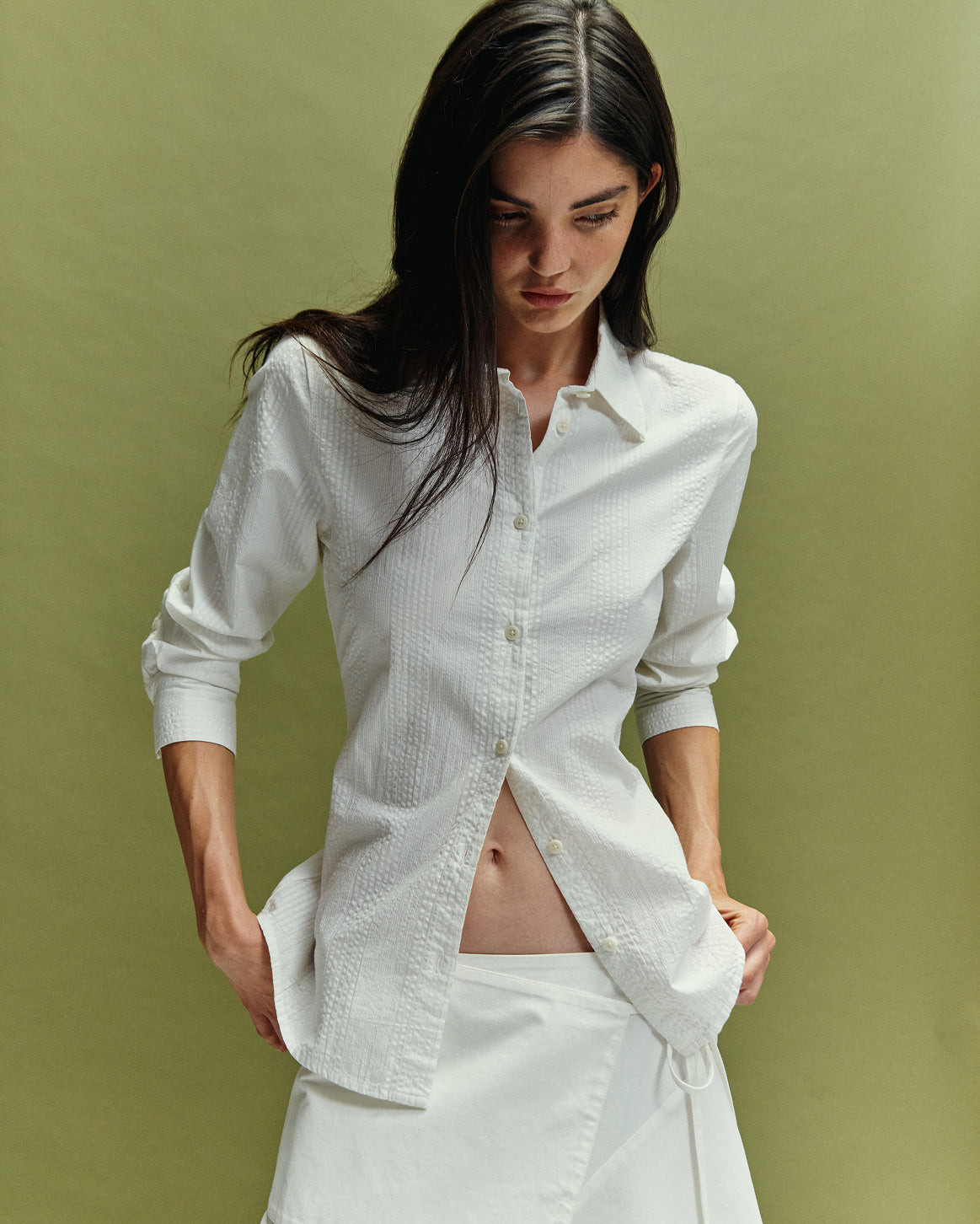 Fitted white Katha shirt