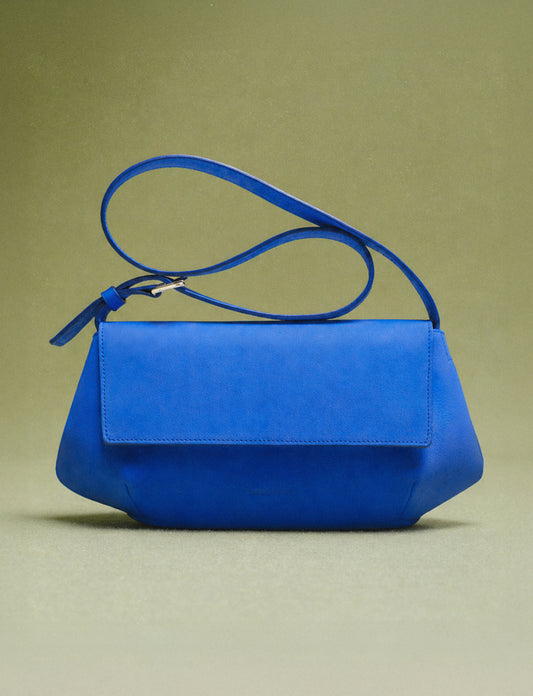 Electric blue leather handbag Jennie
