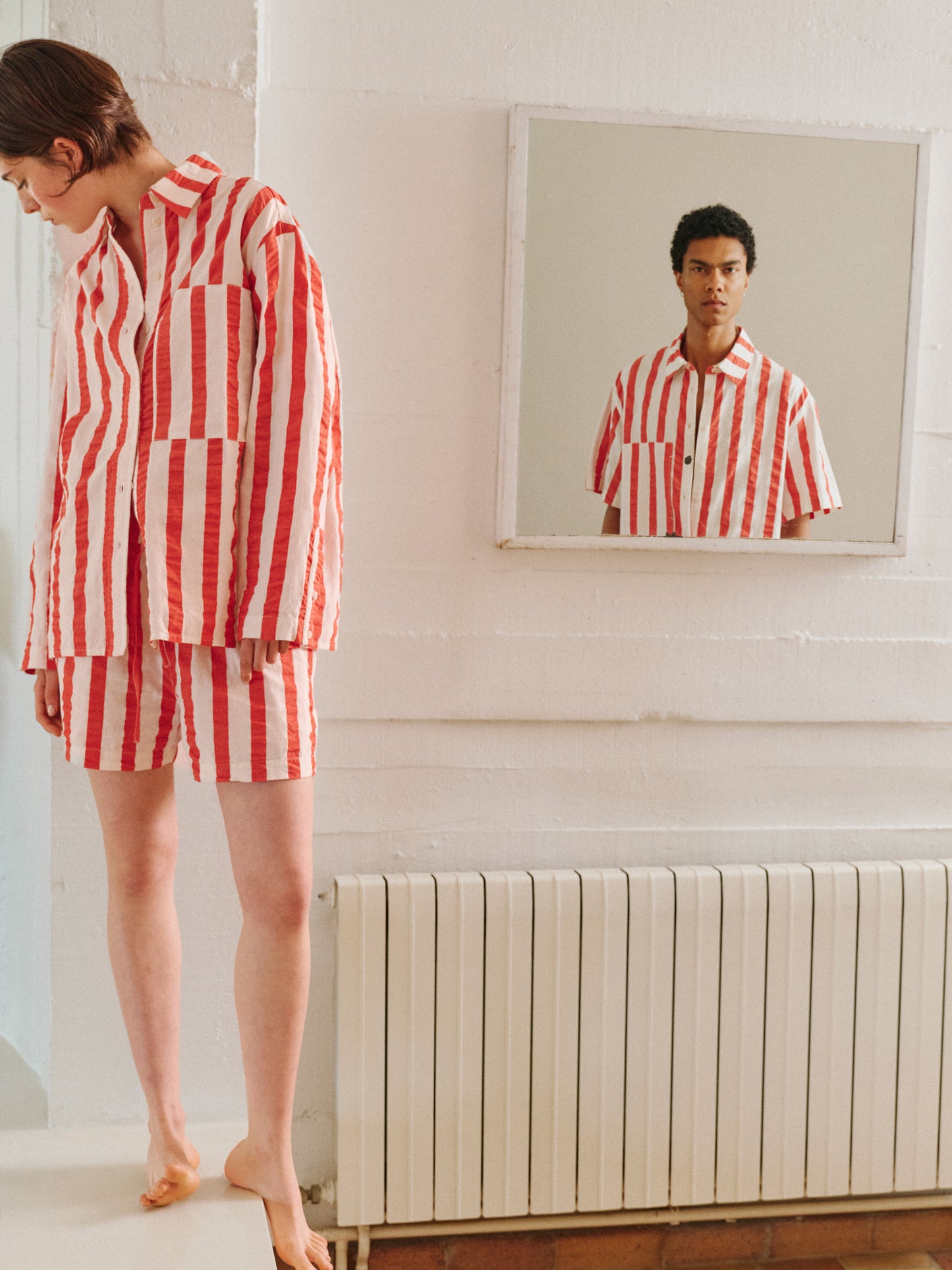 Striped Seersucker Marcelle blouse