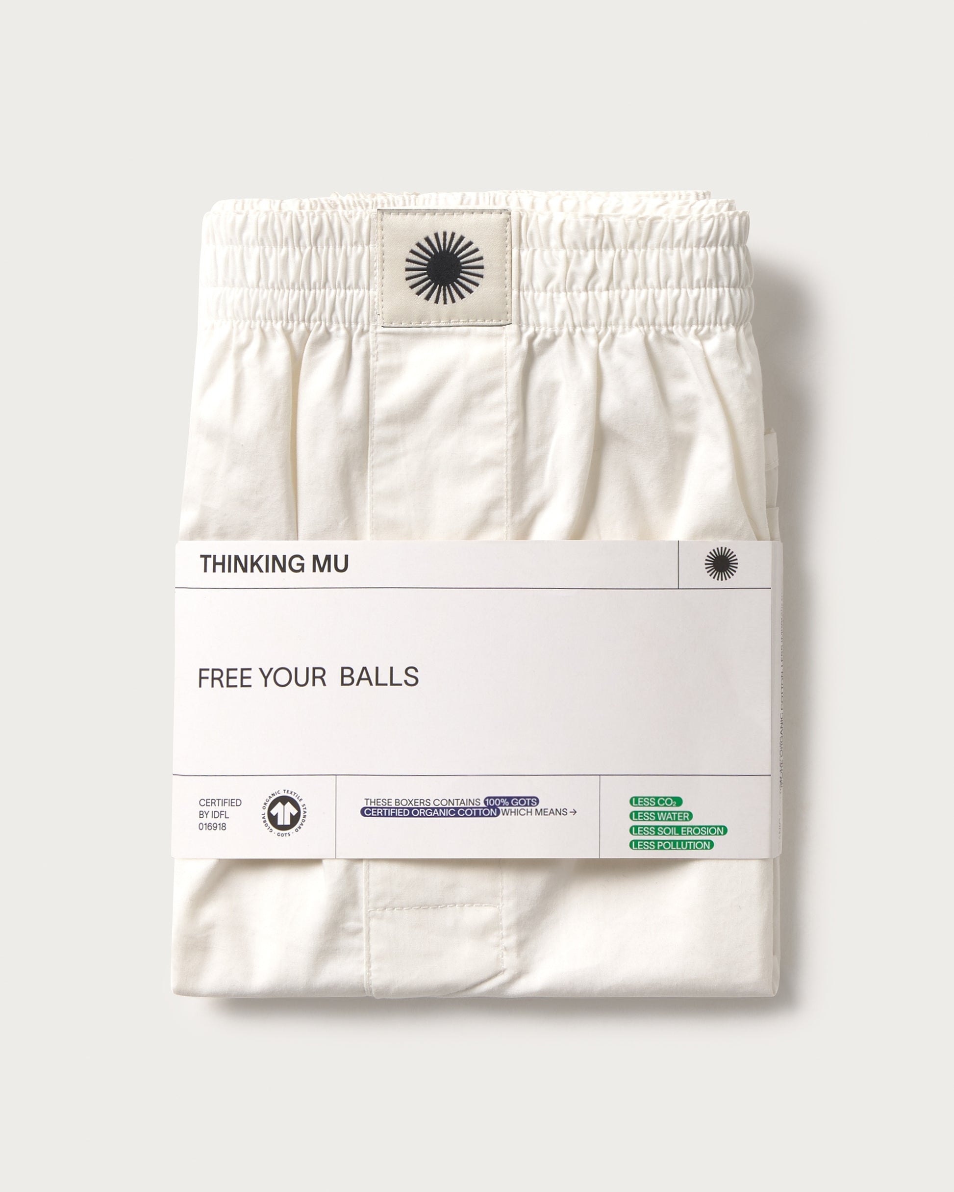 Boxer blanco cutre heart sostenible-pack