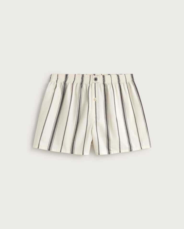 Boxers blancos rayas negras sostenible silueta - 1