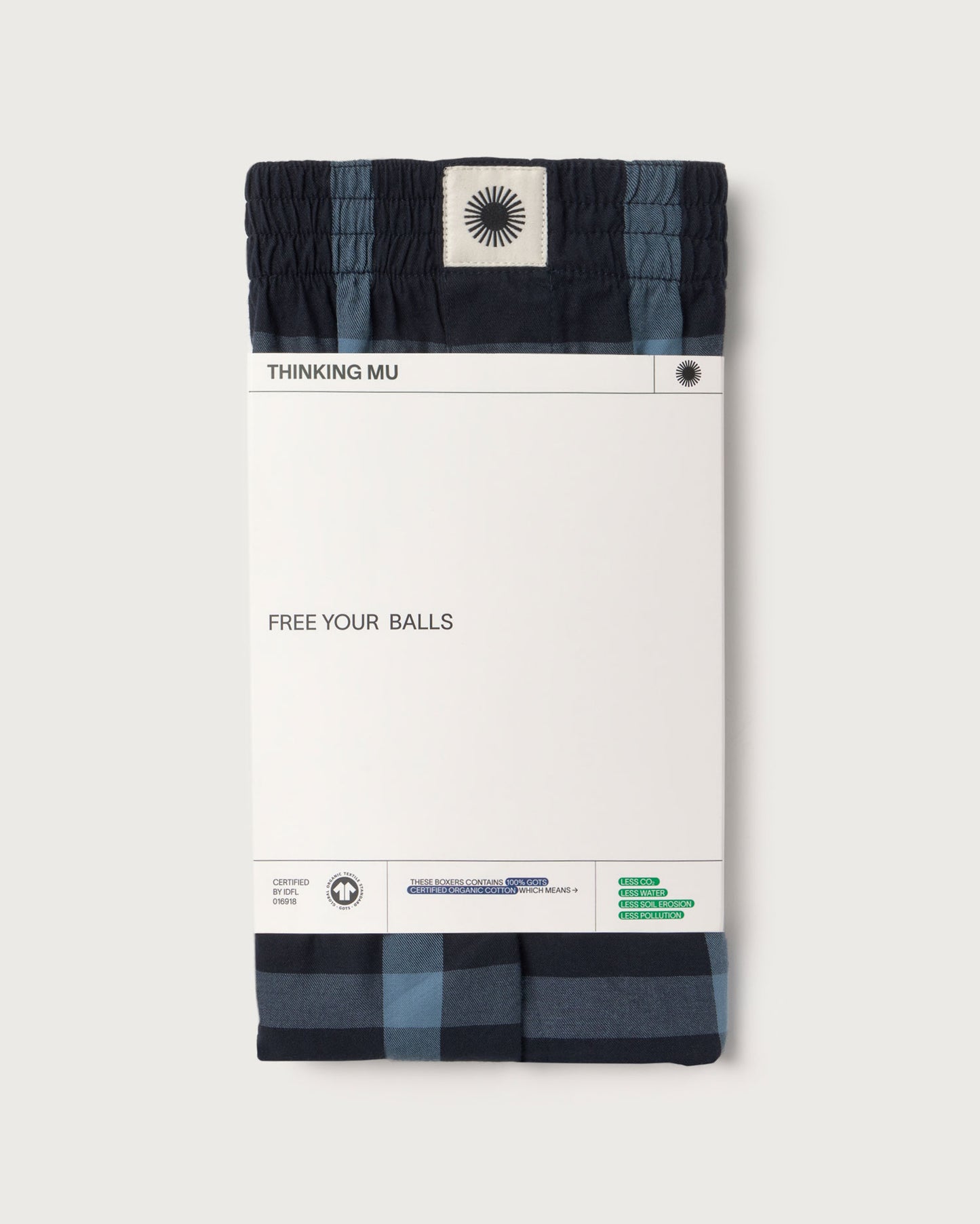 Boxers navy cuadros sostenible silueta - 2