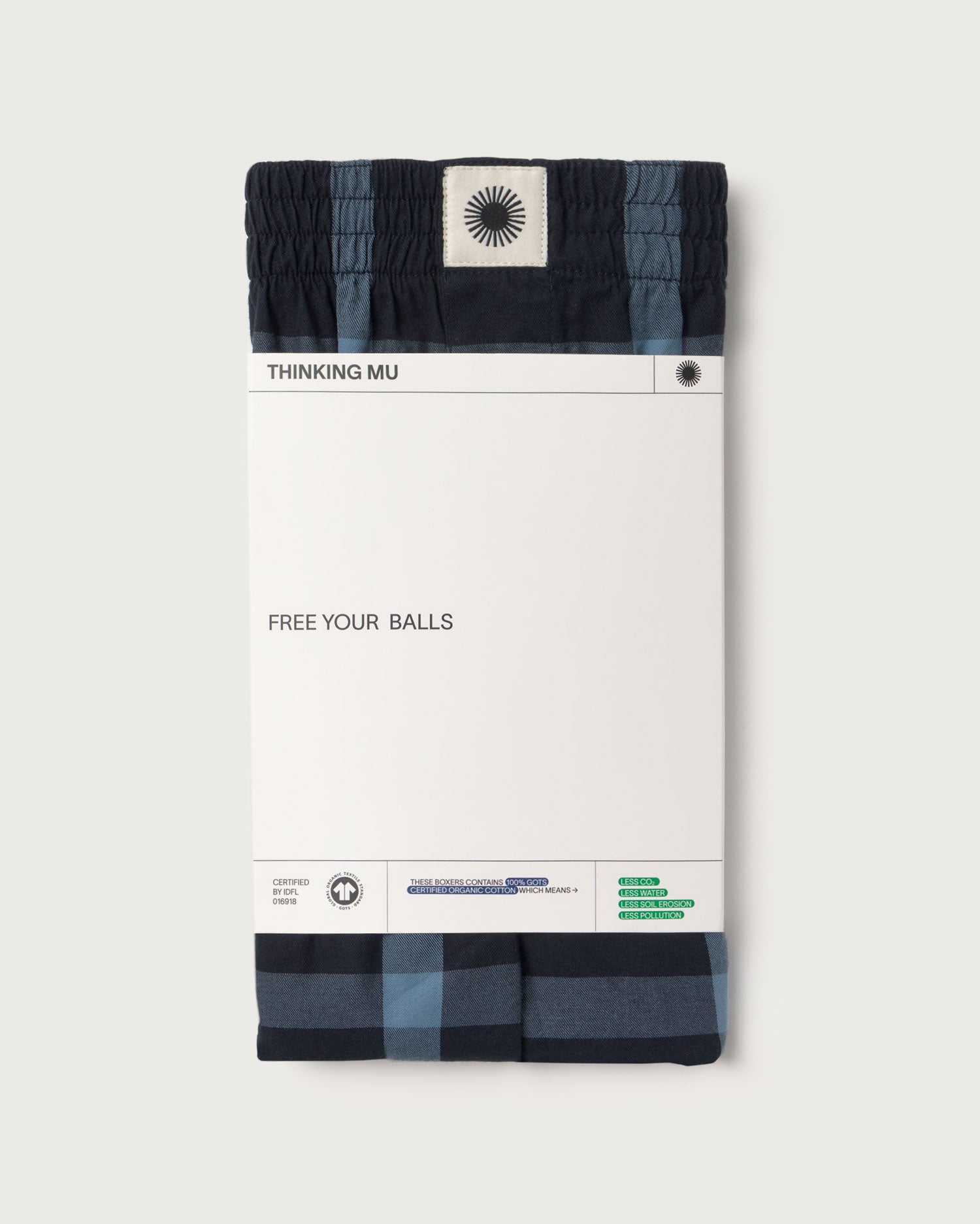 Boxers navy cuadros sostenible silueta - 2