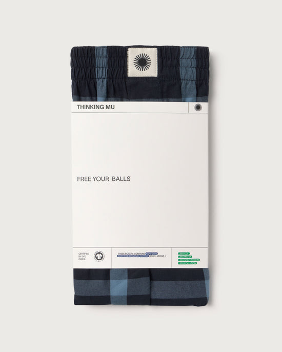 Boxers navy cuadros sostenible silueta - 2