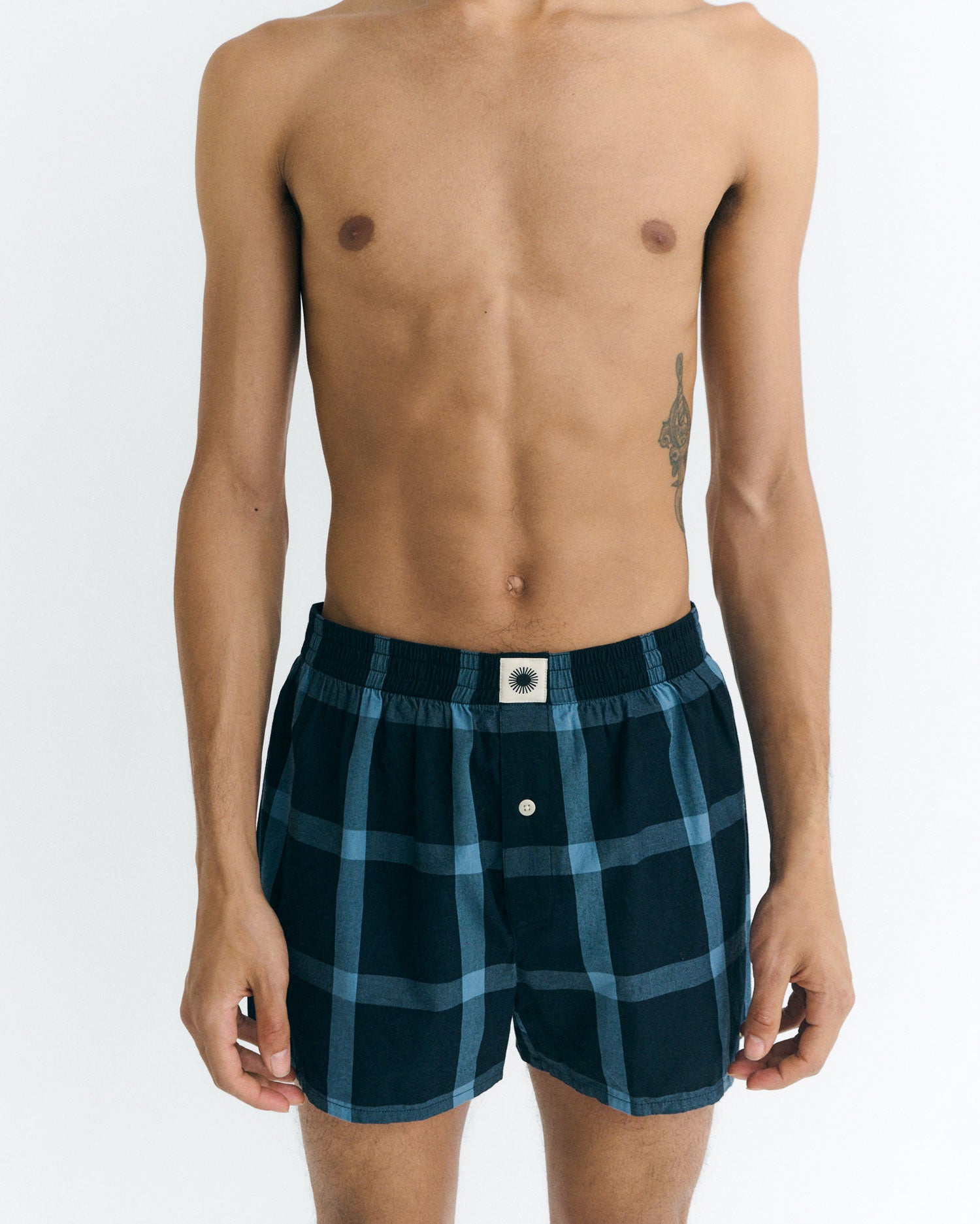 Boxers navy cuadros sostenible - 1