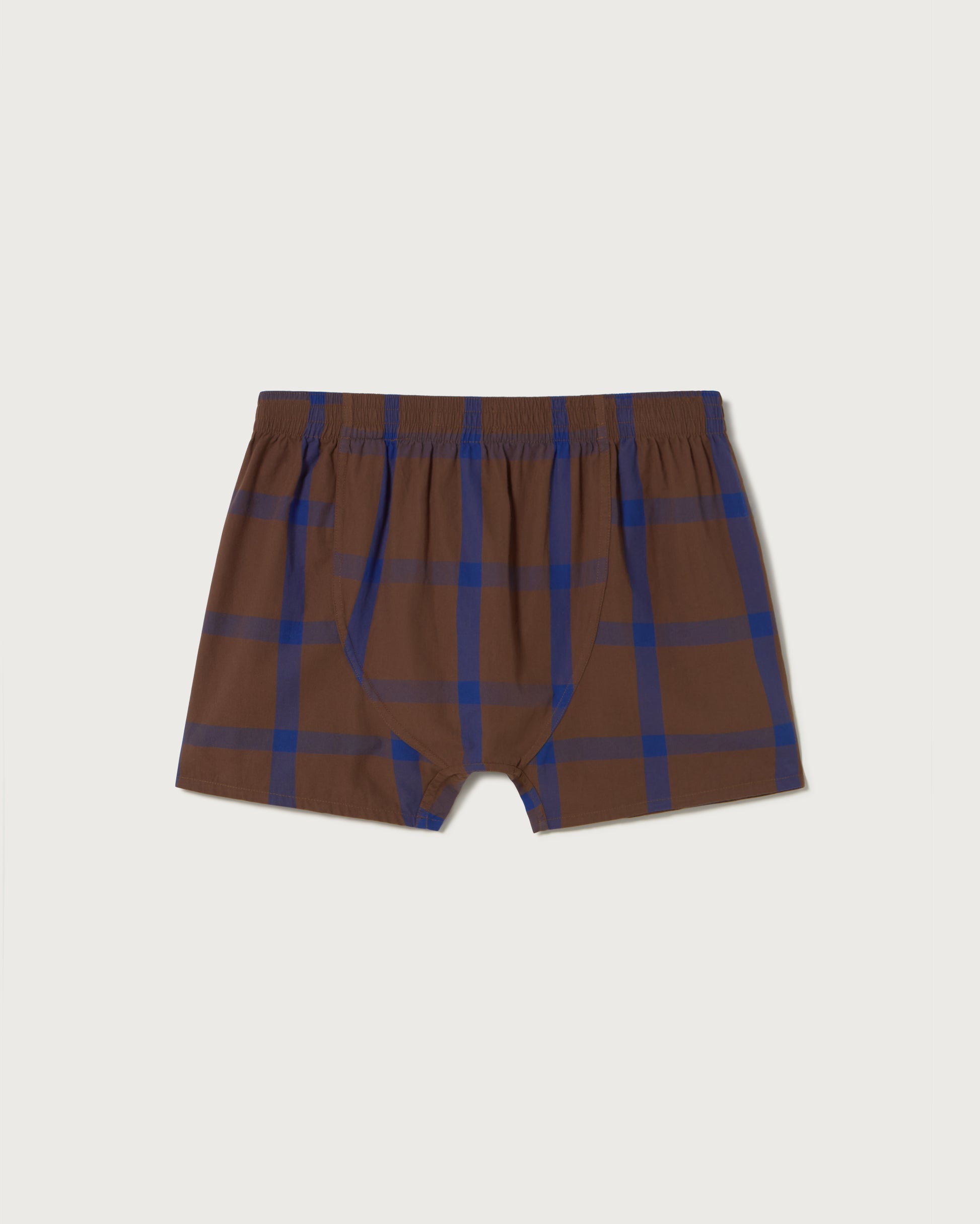Boxers marrones cuadros azules sostenible silueta - 2