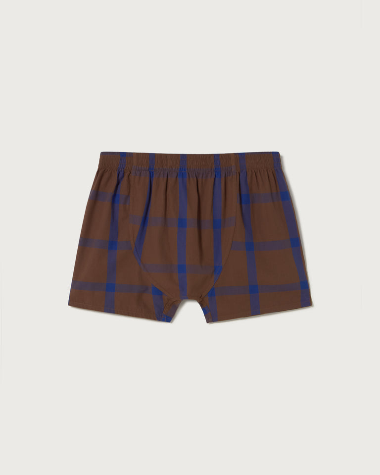 Boxers marrones cuadros azules sostenible silueta - 2