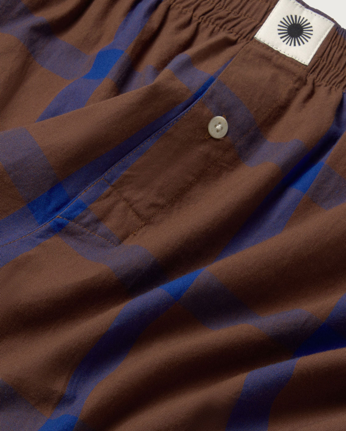 Boxers marrones cuadros azules sostenible silueta - 3