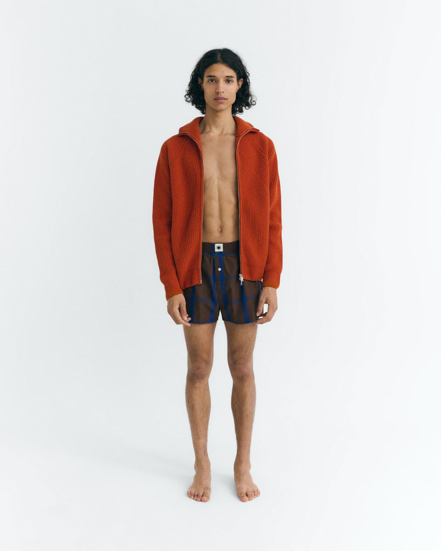 Boxers marrones cuadros azules sostenible - 2