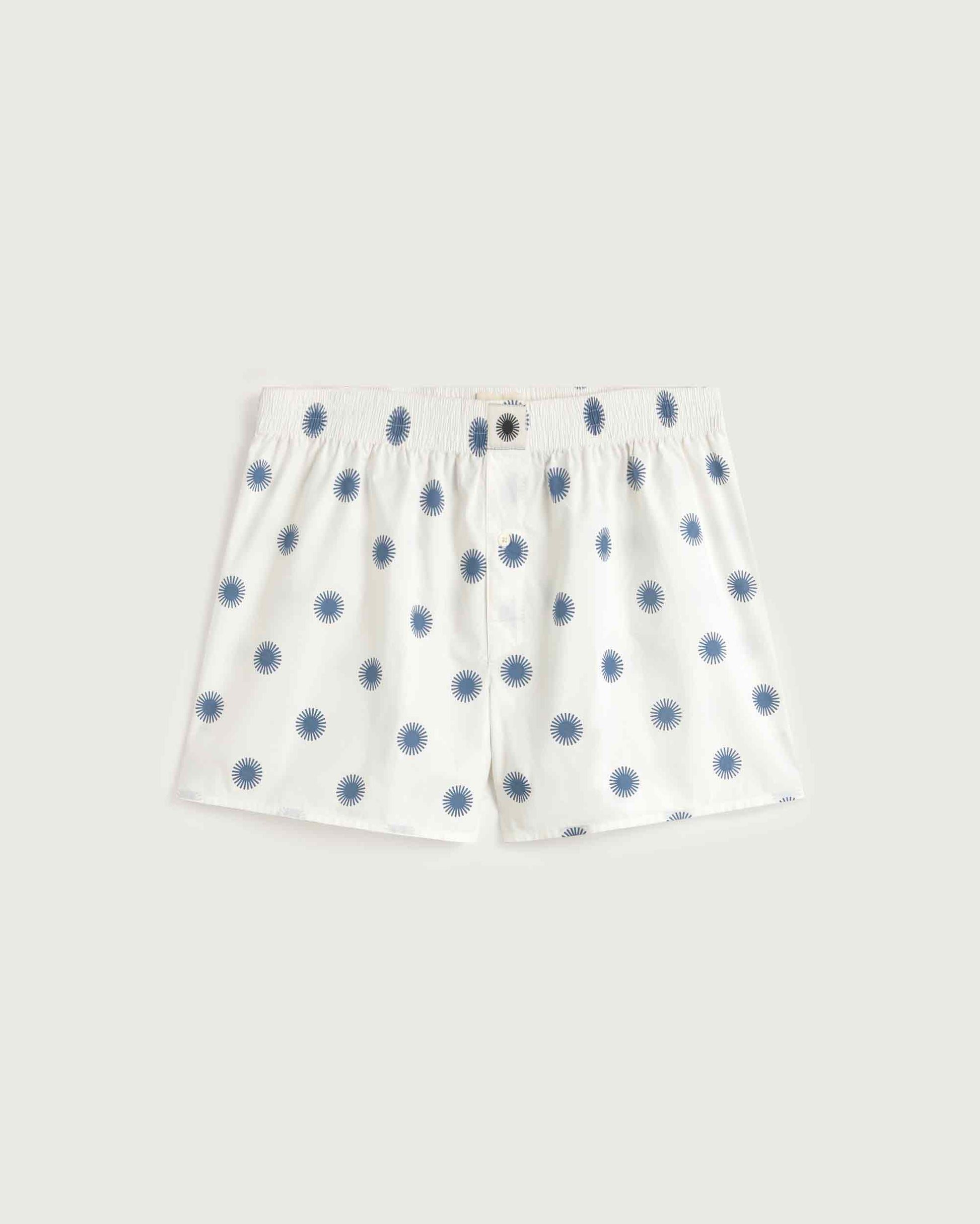 Boxers blancos sol azul sostenible silueta - 1