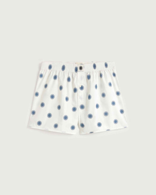 Boxers blancos sol azul sostenible silueta - 1