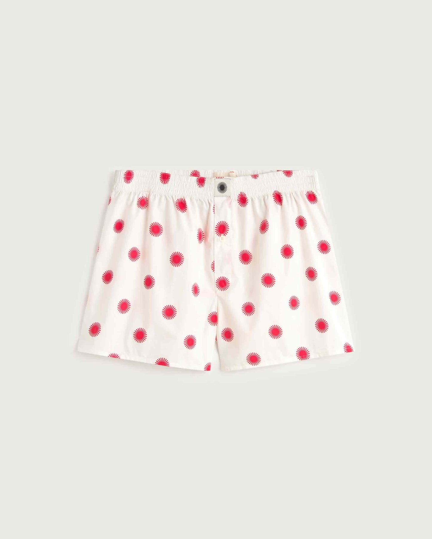 Boxers blancos sol rojo sostenible silueta - 1