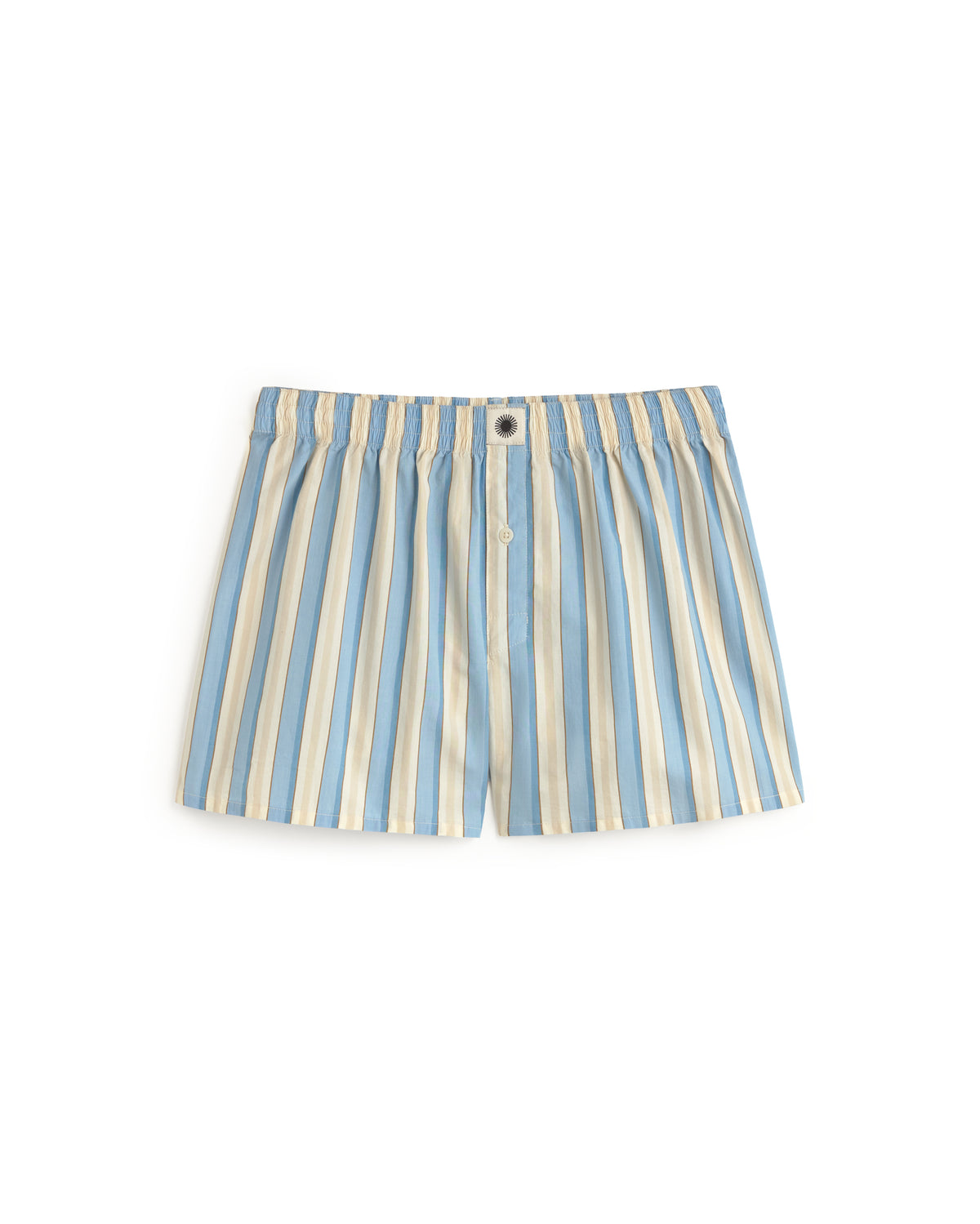 Boxer popelin rayas azul messina sostenible silueta - 1