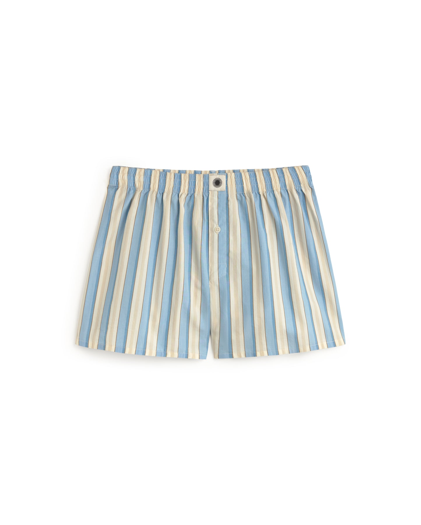 Boxer popelin rayas azul messina sostenible silueta - 1