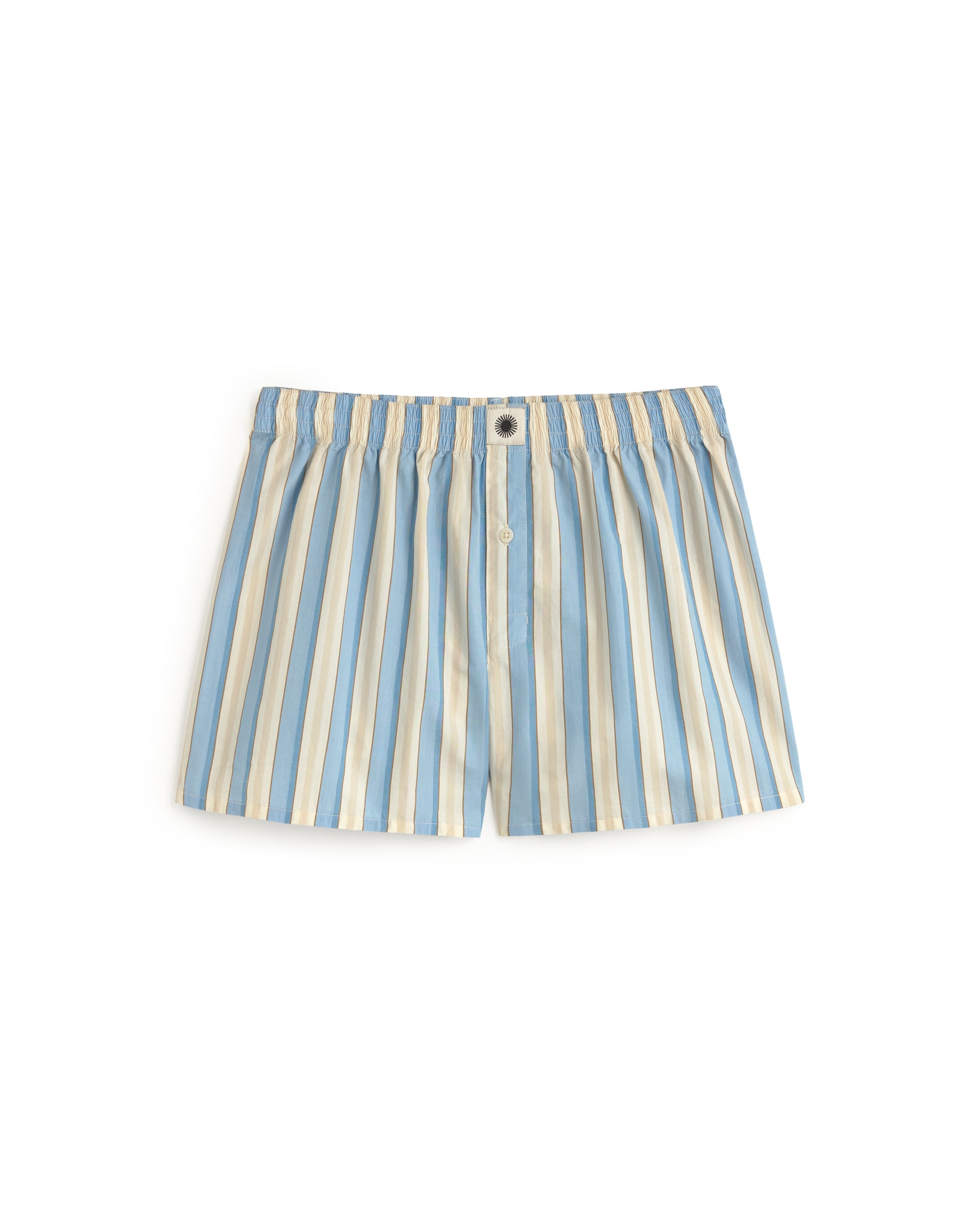 Boxer popelin rayas azul messina sostenible silueta - 1