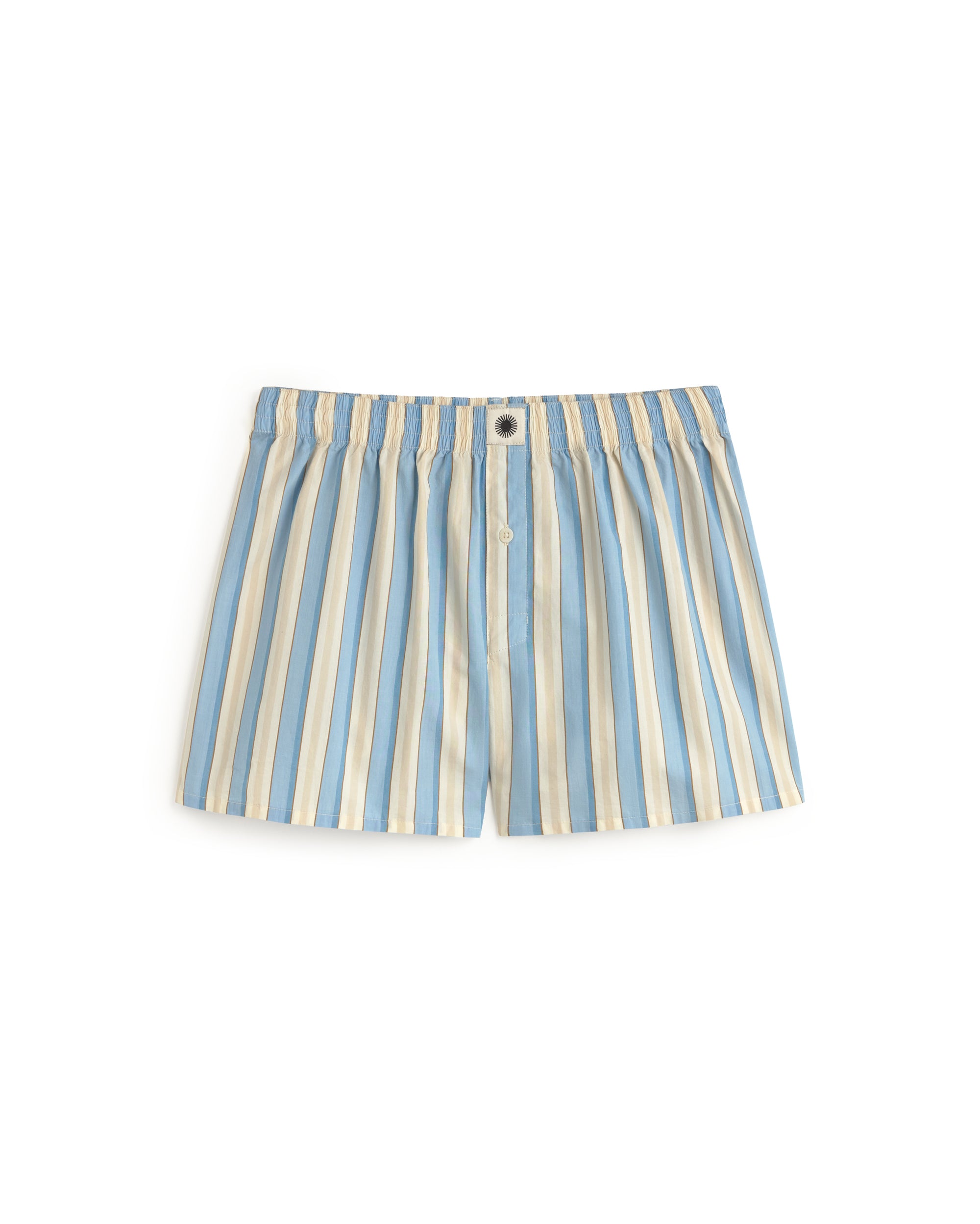 Boxer popelin rayas azul messina sostenible silueta - 1