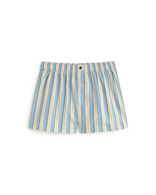 Boxer popelin rayas azul messina sostenible silueta - 1