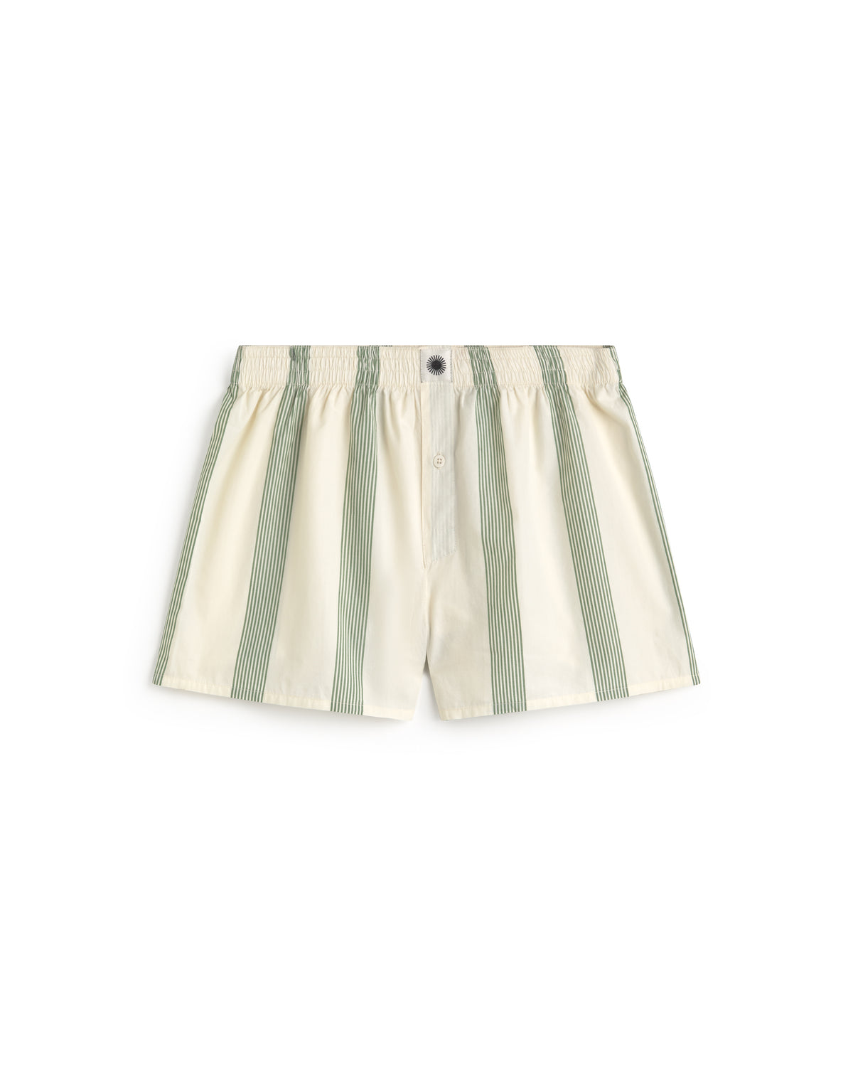 Boxer popelin rayas verde sostenible silueta - 1
