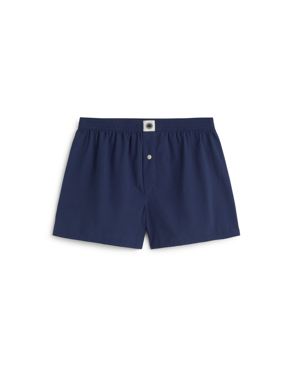 Boxer seersucker azul sostenible silueta - 1