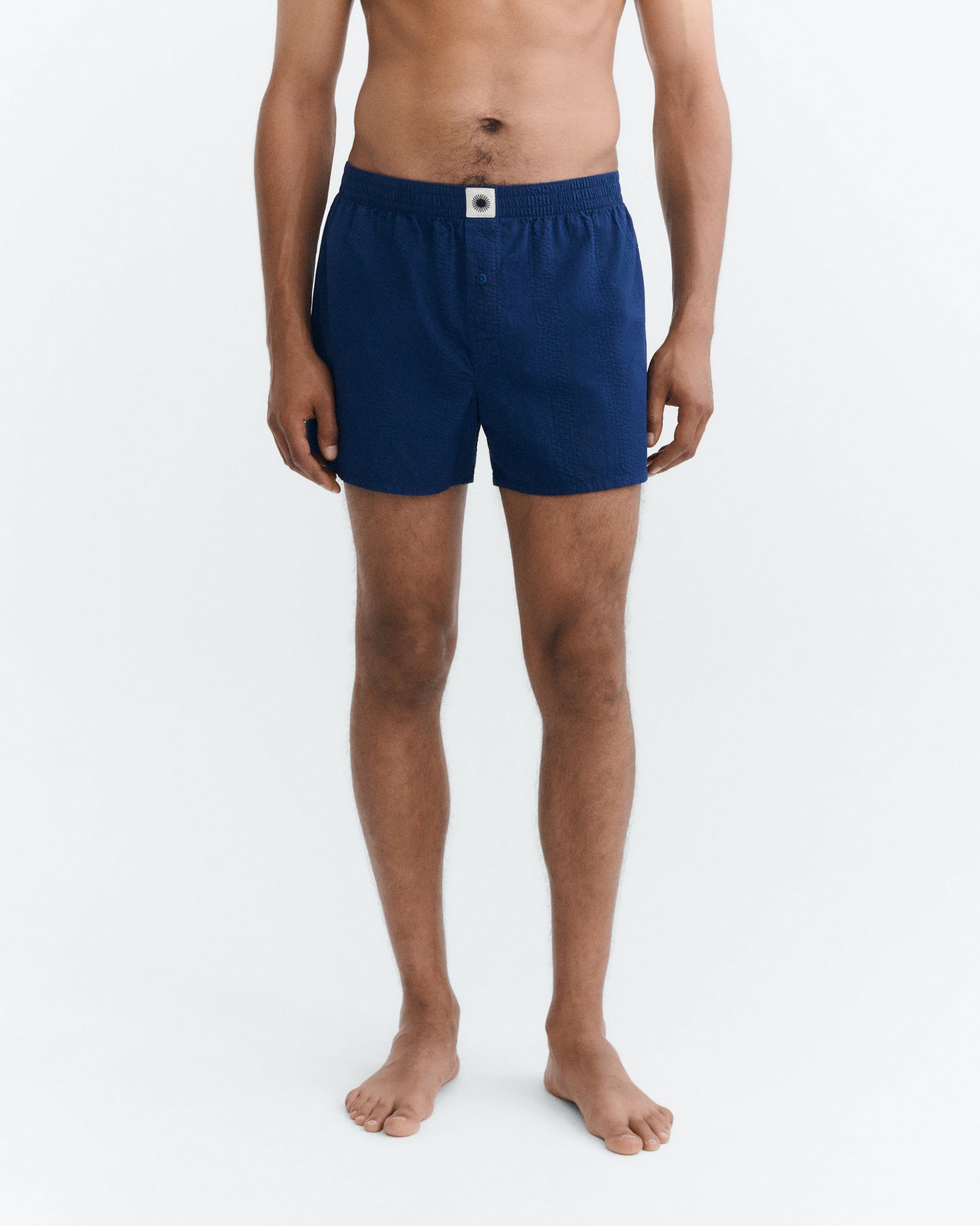 Boxer seersucker azul sostenible - 2