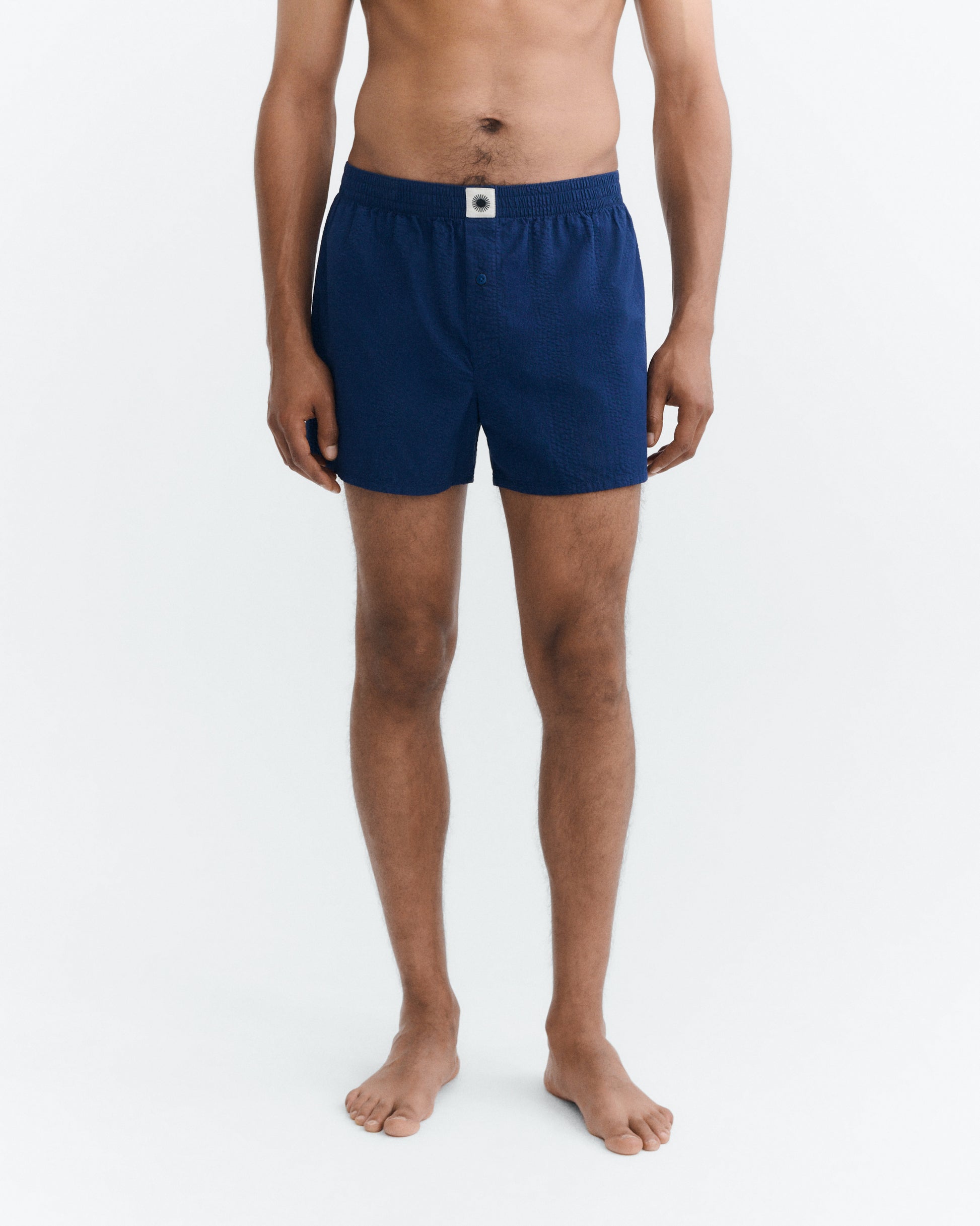 Boxer seersucker azul sostenible - 2