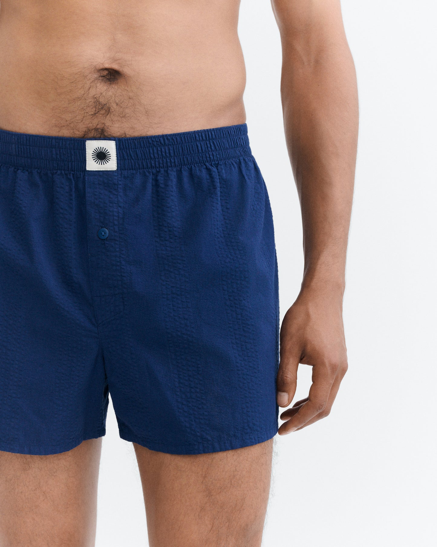 Boxer seersucker azul sostenible - 3