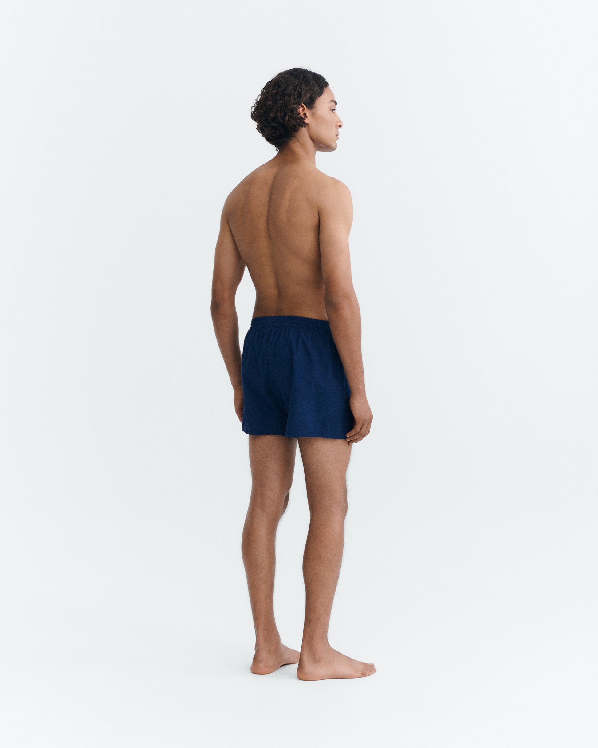 Boxer seersucker azul sostenible - 4