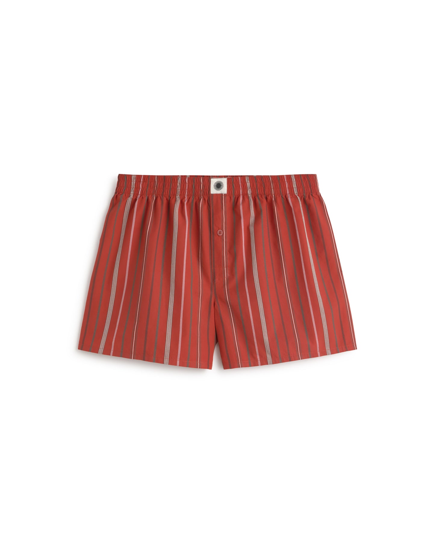 Boxer rayas rojo sostenible silueta - 1