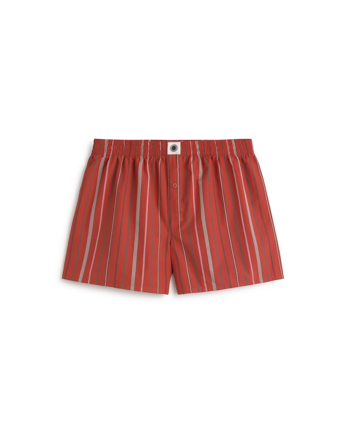 Boxer rayas rojo sostenible silueta - 1