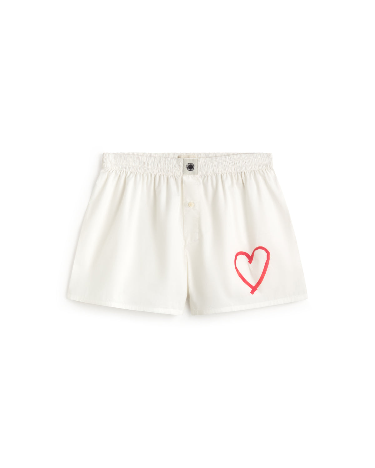 Boxer heart tape blanco sostenible silueta - 1