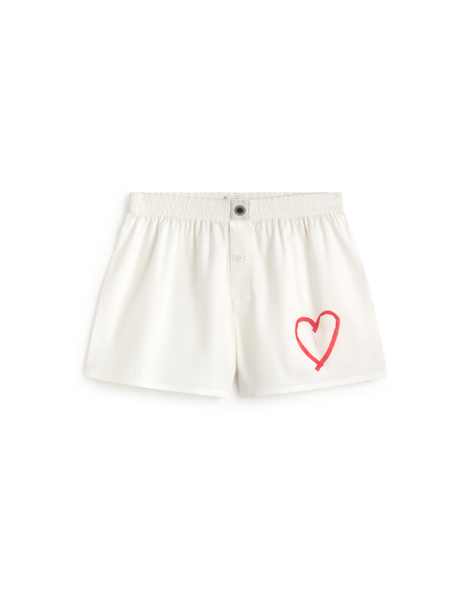 Boxer heart tape blanco sostenible silueta - 1