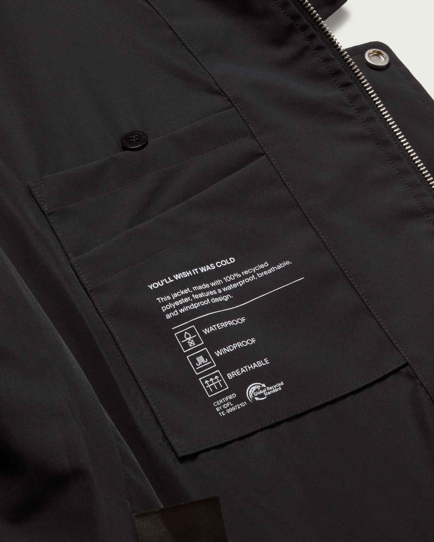 Chaqueta navy Jackson sostenible - silueta 1