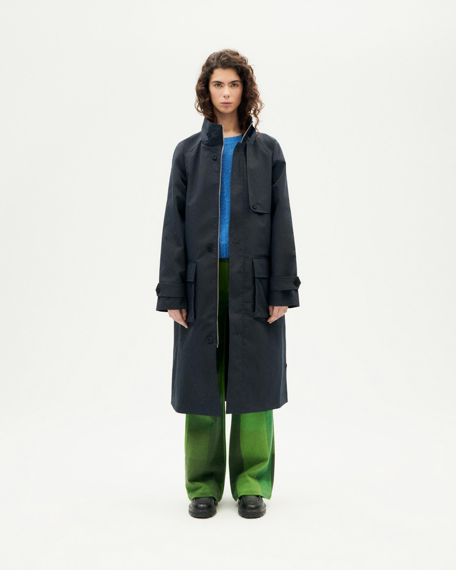 Chaqueta navy oscuro Riley sostenible mujer - 1 main-img