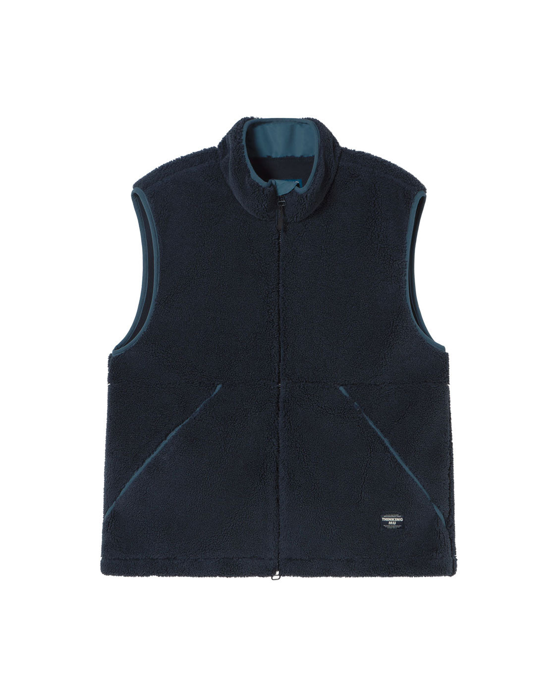 Men's Fleece Vest Blue Craig | Thinking Mu – Thinking MU